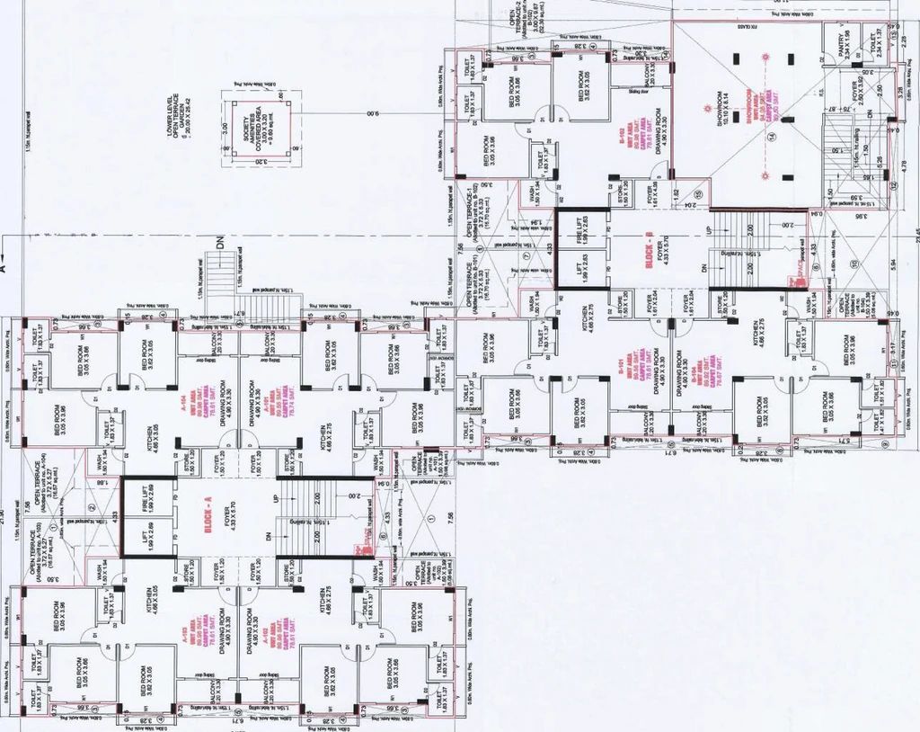 Floor Plan of Serenity Life in Vaishnodevi Circle, Ahmedabad - Image 412581