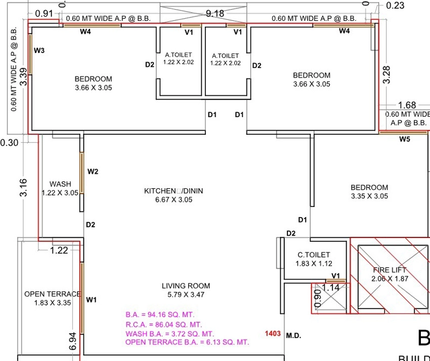 3 BHK Flat in AARAMBH in Jahangirabad, Surat - Image 922303