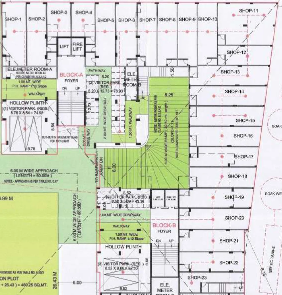 Floor Plan of Commercial Serenity Life in Vaishnodevi Circle, Ahmedabad - Image 412590