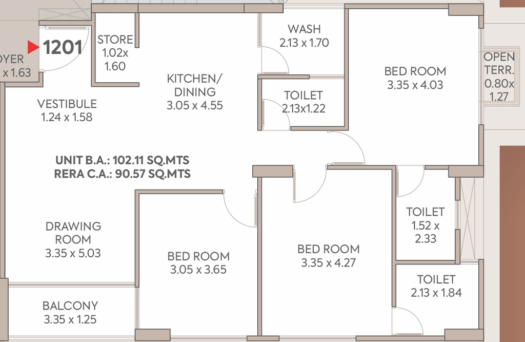 3 BHK Flat in Setu The Orchard in Navrangpura, Ahmedabad - Image 922307