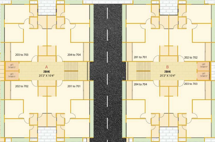 Floor Plan of Tvamev Satvam Skyline in Nikol, Ahmedabad - Image 412633
