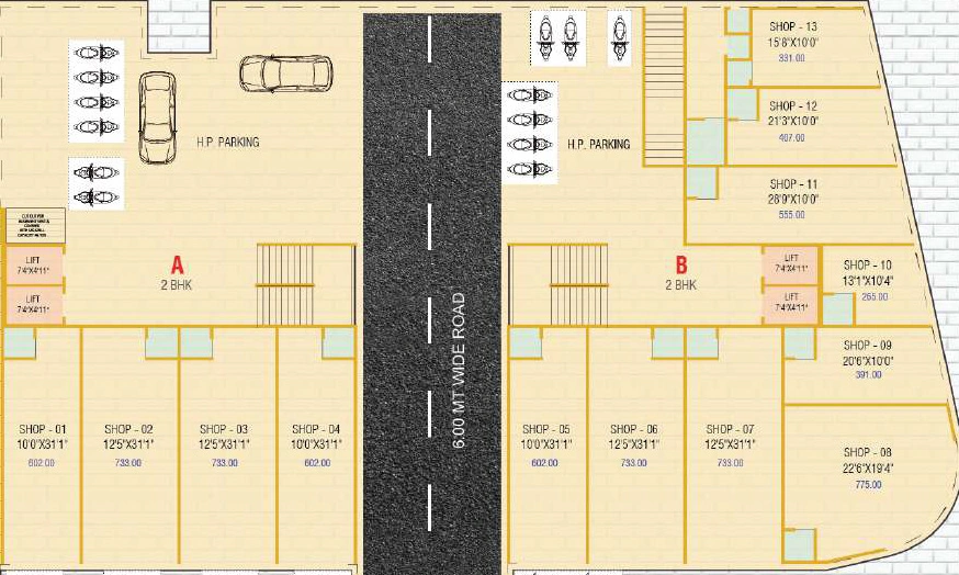 Floor Plan of Commercial Tvamev Satvam Skyline in Nikol, Ahmedabad - Image 412639