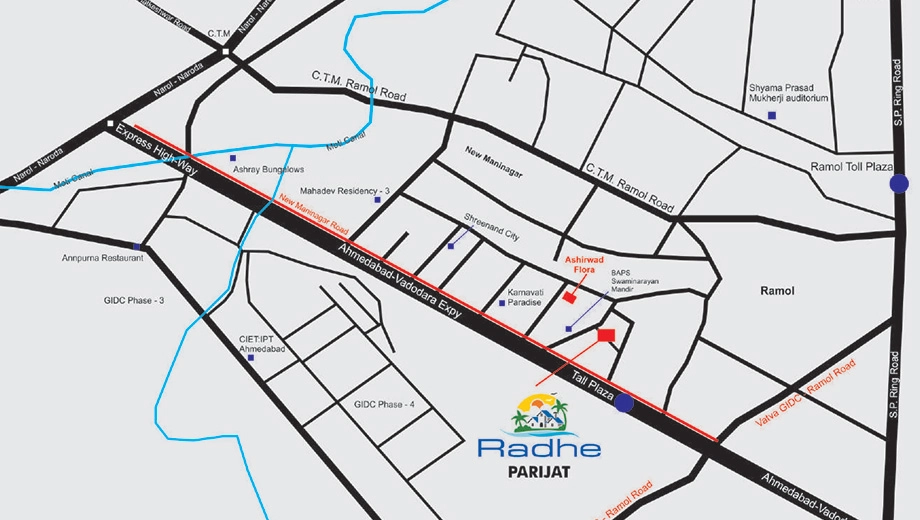 Location of Vastu Radhe Parijat - Image 412645