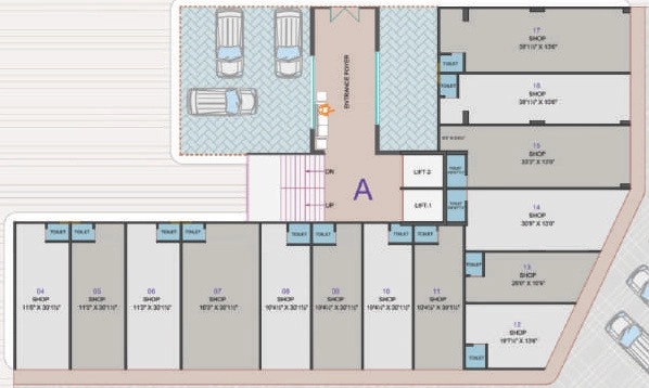 Floor Plan of Commercial Vastu Radhe Parijat in New Maninagar, Ahmedabad - Image 412653