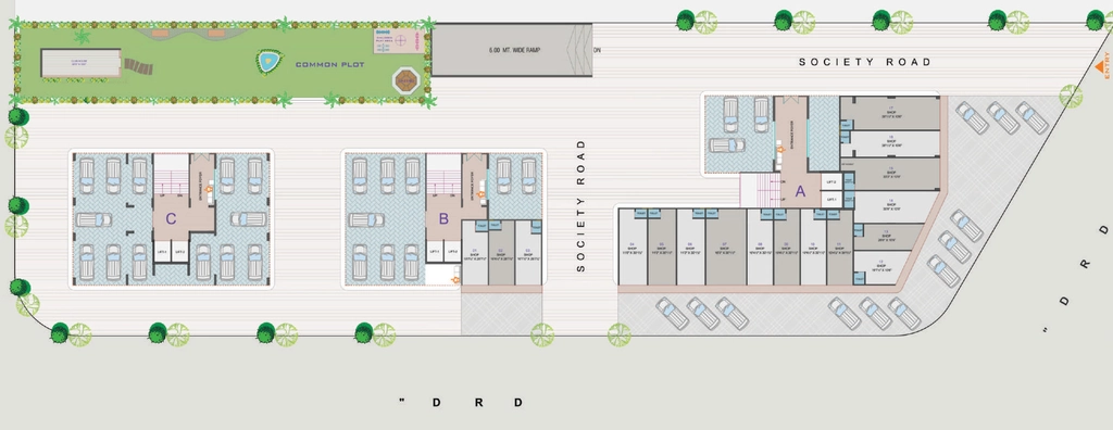 Master Plan of Commercial Vastu Radhe Parijat in New Maninagar, Ahmedabad - Image 412651