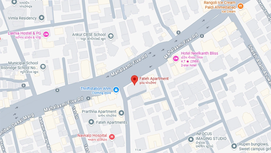 Location of Sapphire Fateh Apartment in Paldi, Ahmedabad - Image 412683