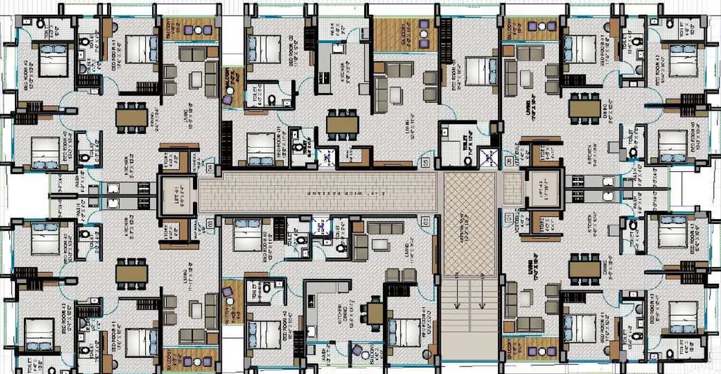 Floor Plan of Sapphire Pushkar Apartment in Navrangpura, Ahmedabad - Image 412691