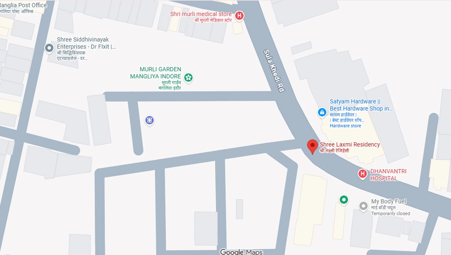 Location of Adinath Shree Laxmi Residency in Mangila, Indore - Image 412697
