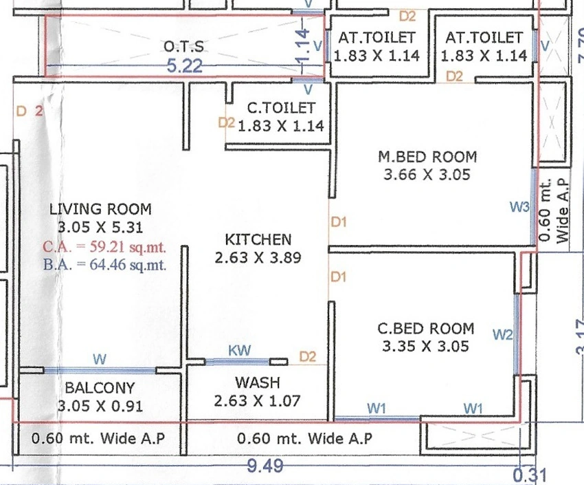 2 BHK Flat in Ramdev Happy Hills in Kamrej, Surat - Image 922345