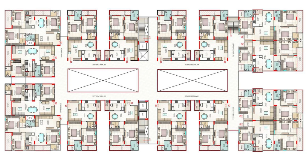 Floor Plan of Nirvana Landmark in Jakhya, Indore - Image 412732
