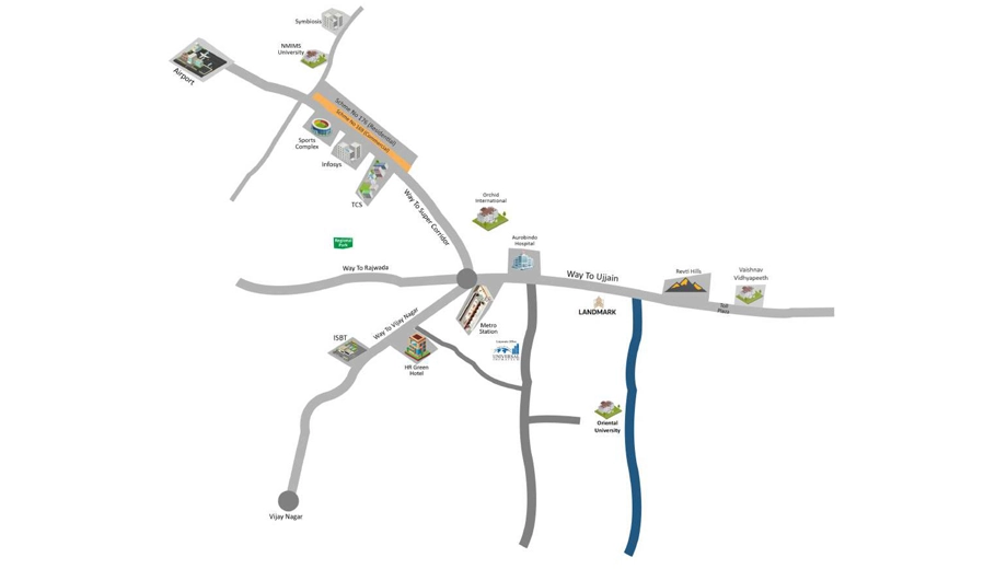 Location of Nirvana Landmark in Jakhya, Indore - Image 412731