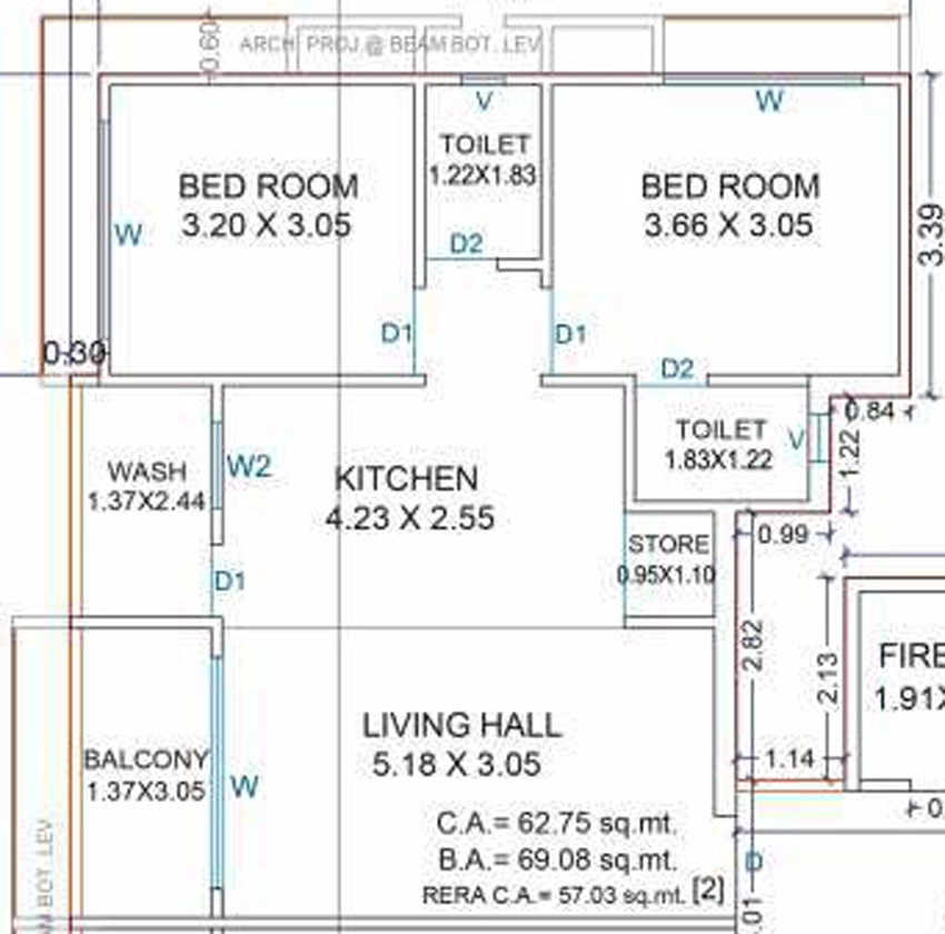 2 BHK Flat in Samarpan Paradise in Pasodara, Surat - Image 922356
