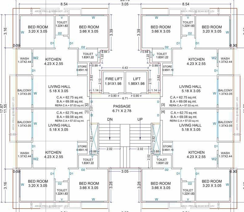 Floor Plan of Samarpan Paradise in Pasodara, Surat - Image 412725