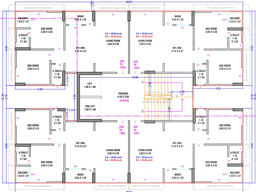Floor Plan of Mahavir Anant Aurelia Baug in Nana Varachha, Surat - Image 412747
