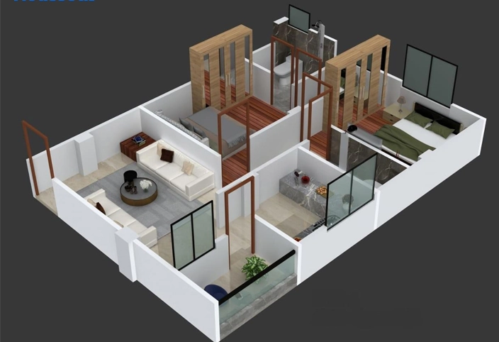 2 BHK Flat in Raheja Blue Heaven in Limbodi, Indore - Image 922380