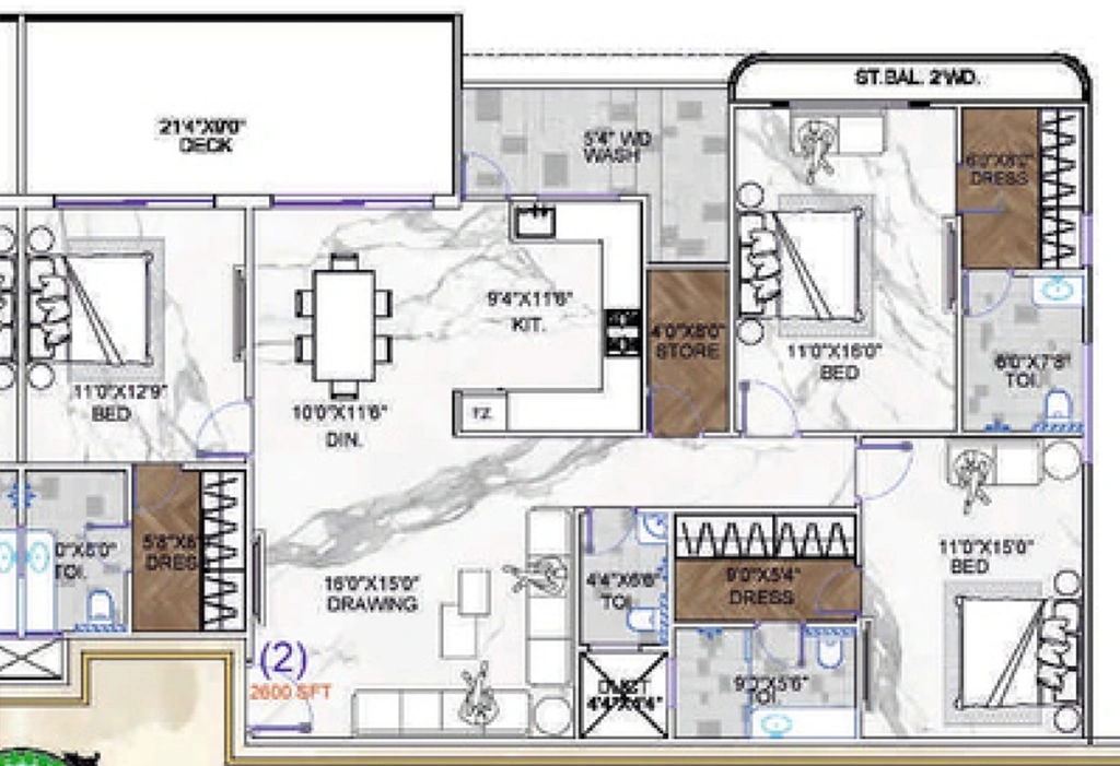 3 BHK Flat in D2R Shekhar Global in Nipania, Indore - Image 922480