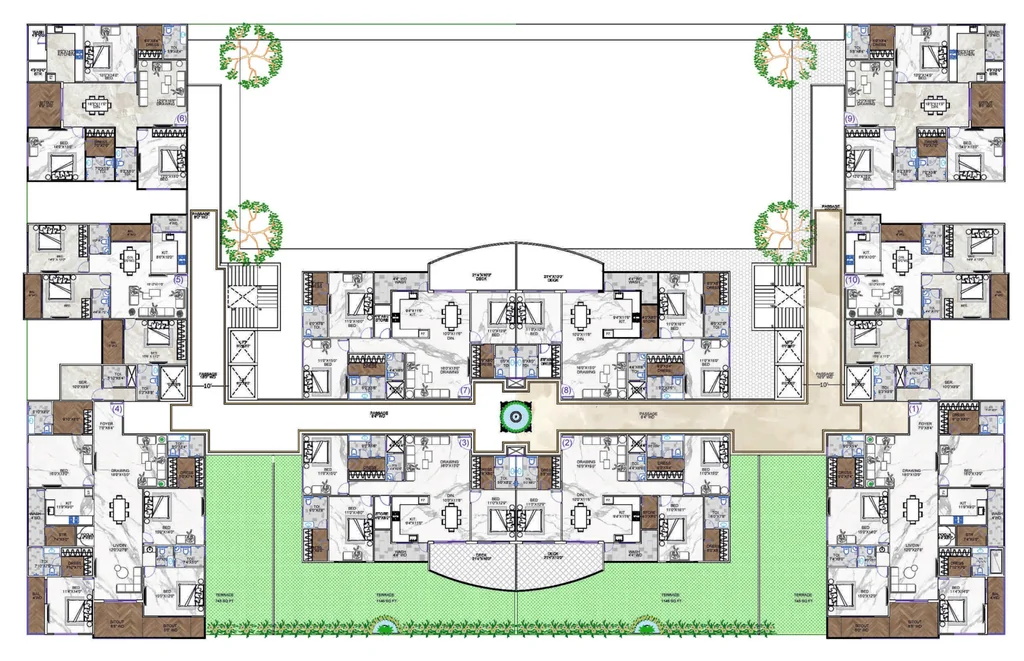 Floor Plan of D2R Shekhar Global in Nipania, Indore - Image 413044