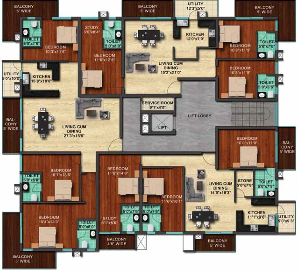 Floor Plan of Avant Garde Casa Blanco in Koramangala, Bangalore - Image 412835