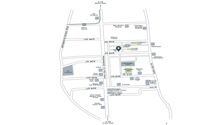Location of Avant Garde One93 in Indiranagar, Bangalore - Image 412865