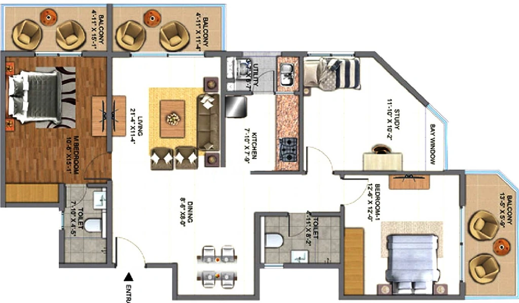 2.5 BHK Flat in Golden Days in Kasavanhalli, Bangalore - Image 922455