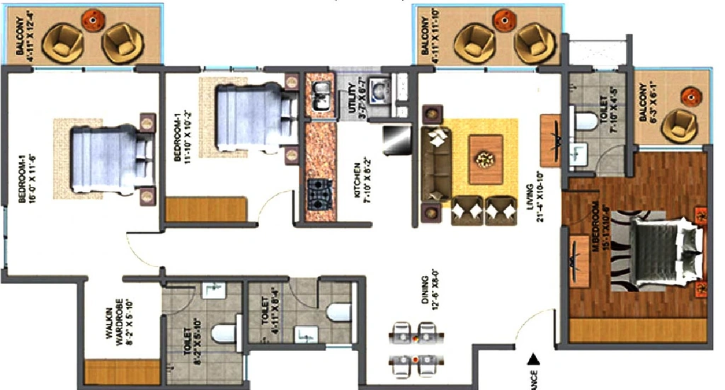 3 BHK Flat in Golden Days in Kasavanhalli, Bangalore - Image 922456