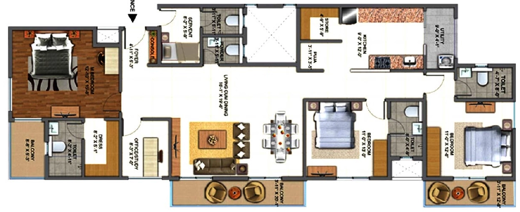 3.5 BHK Flat in Golden Days in Kasavanhalli, Bangalore - Image 922457