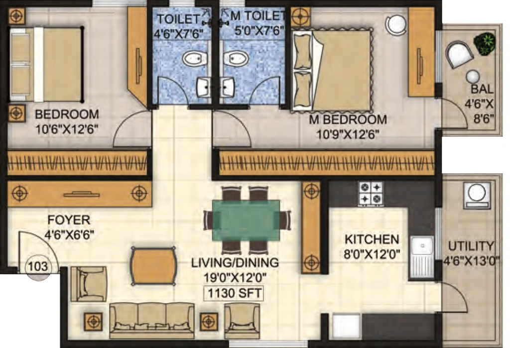2 BHK Flat in Supreme Sapphire in Kengeri, Bangalore - Image 922398