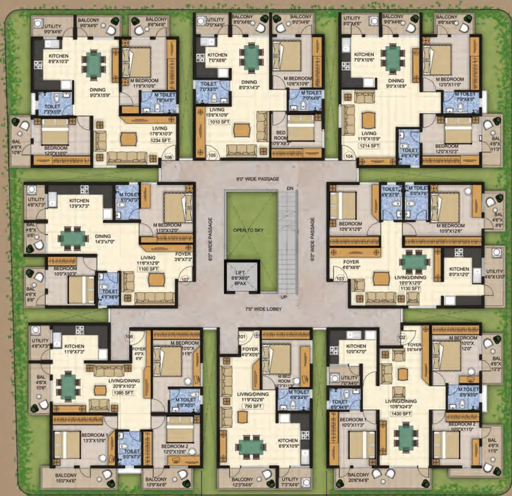 Floor Plan of Supreme Sapphire in Kengeri, Bangalore - Image 412826