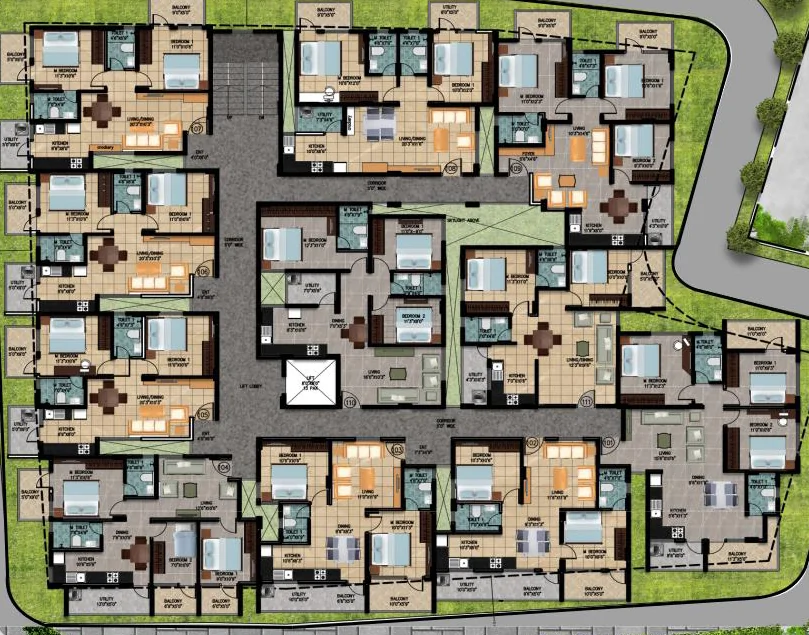 Floor Plan of Supreme Symphony in Kengeri, Bangalore - Image 412809