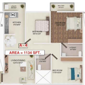 2 BHK Flat in OSNC Nandini Green field in Kengeri, Bangalore - Image 922444