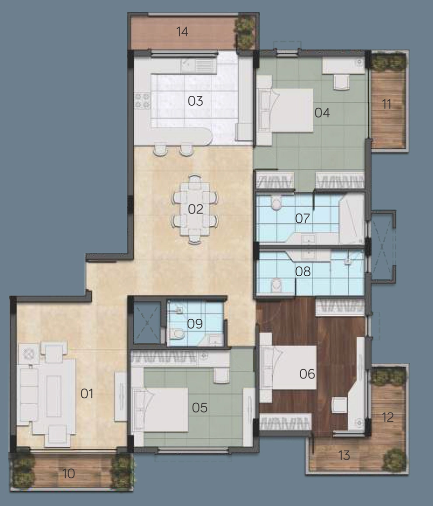 3 BHK Flat in PCOC Lanai in Koramangala, Bangalore - Image 922425