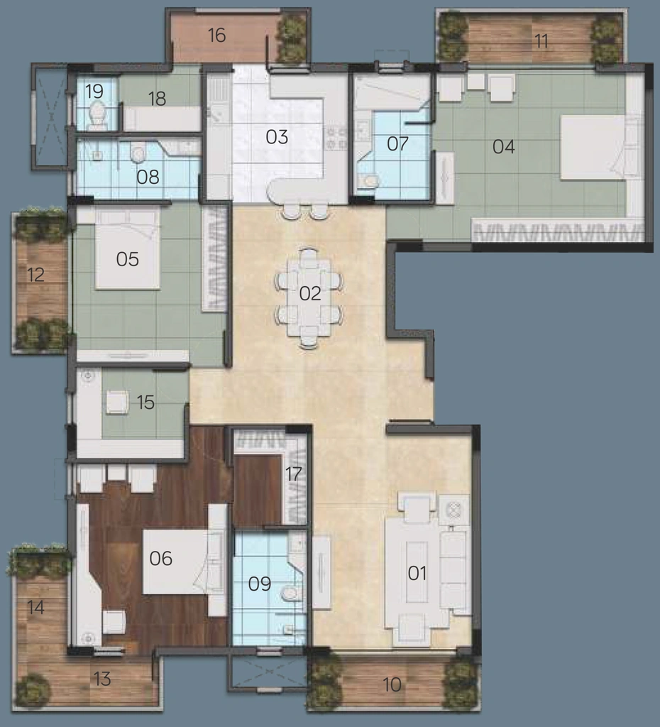 3.5 BHK Flat in PCOC Lanai in Koramangala, Bangalore - Image 922426