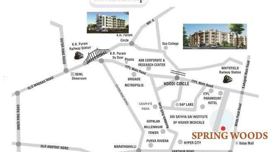 Location of Sri Mitra Spring Woods in Whitefield, Bangalore - Image 412948