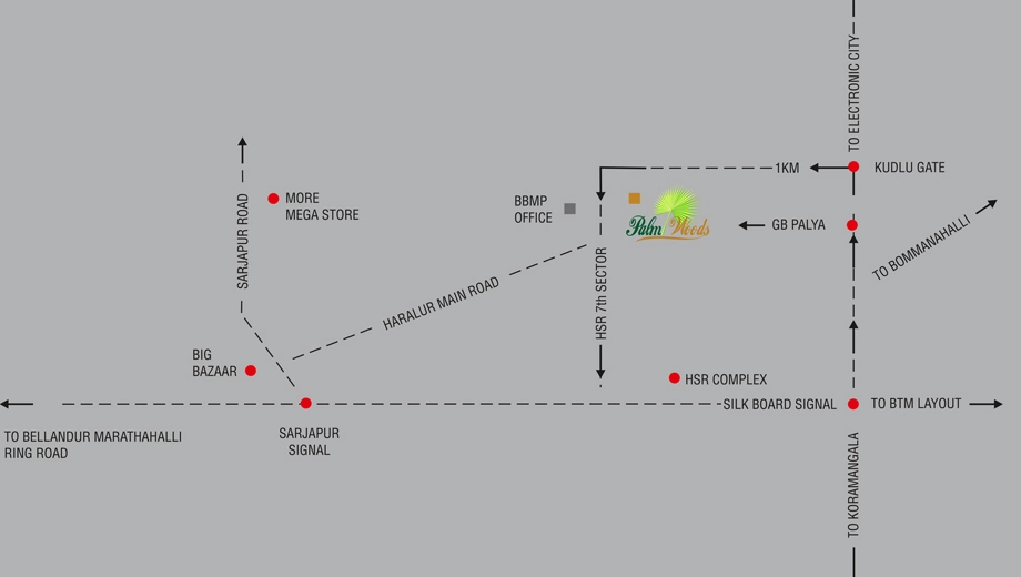 Location of Srinivasa Palm Woods - Image 412942