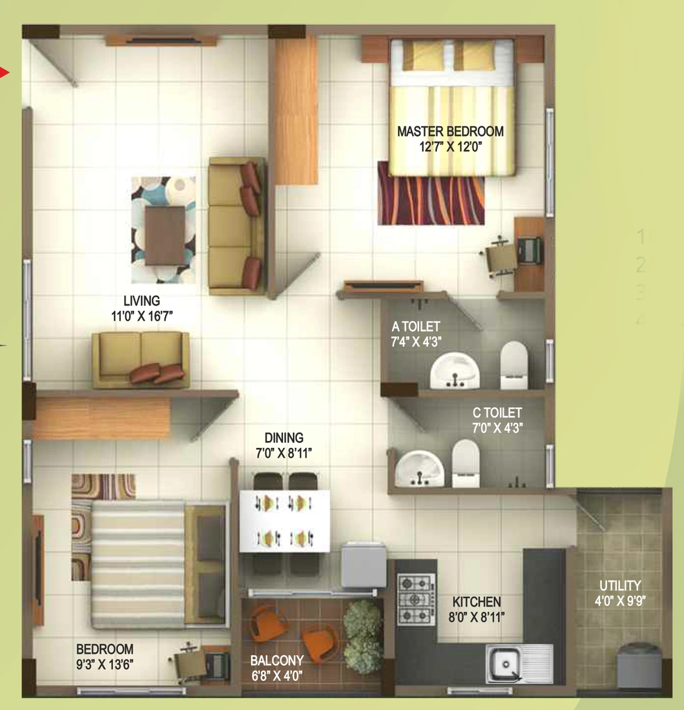 2 BHK Flat in SS Carona in Kengeri, Bangalore - Image 922420