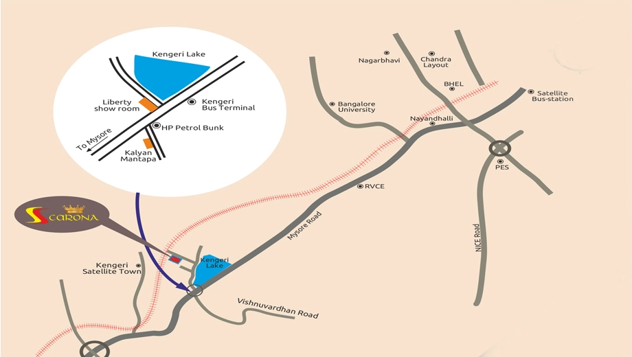Location of SS Carona in Kengeri, Bangalore - Image 412901