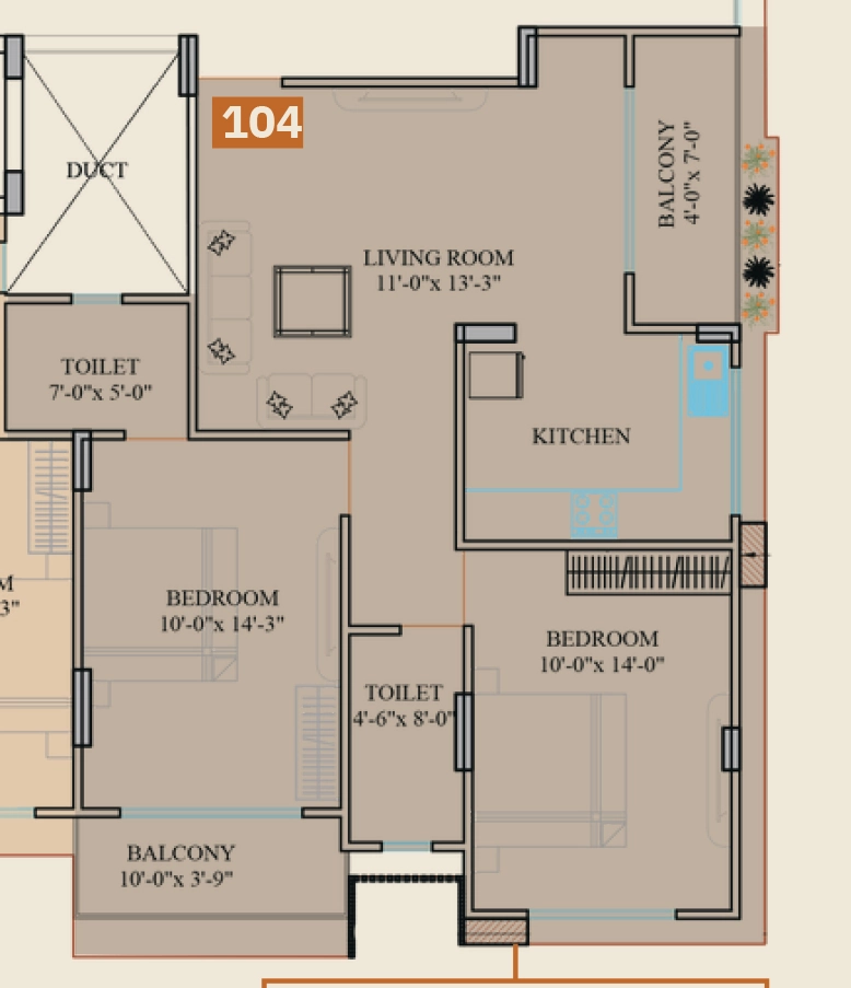 2 BHK Flat in Shivalika The Address in Nipania, Indore - Image 922511