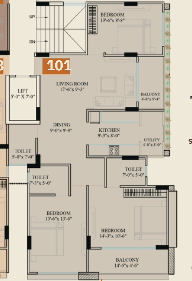 3 BHK Flat in Shivalika The Address in Nipania, Indore - Image 922513