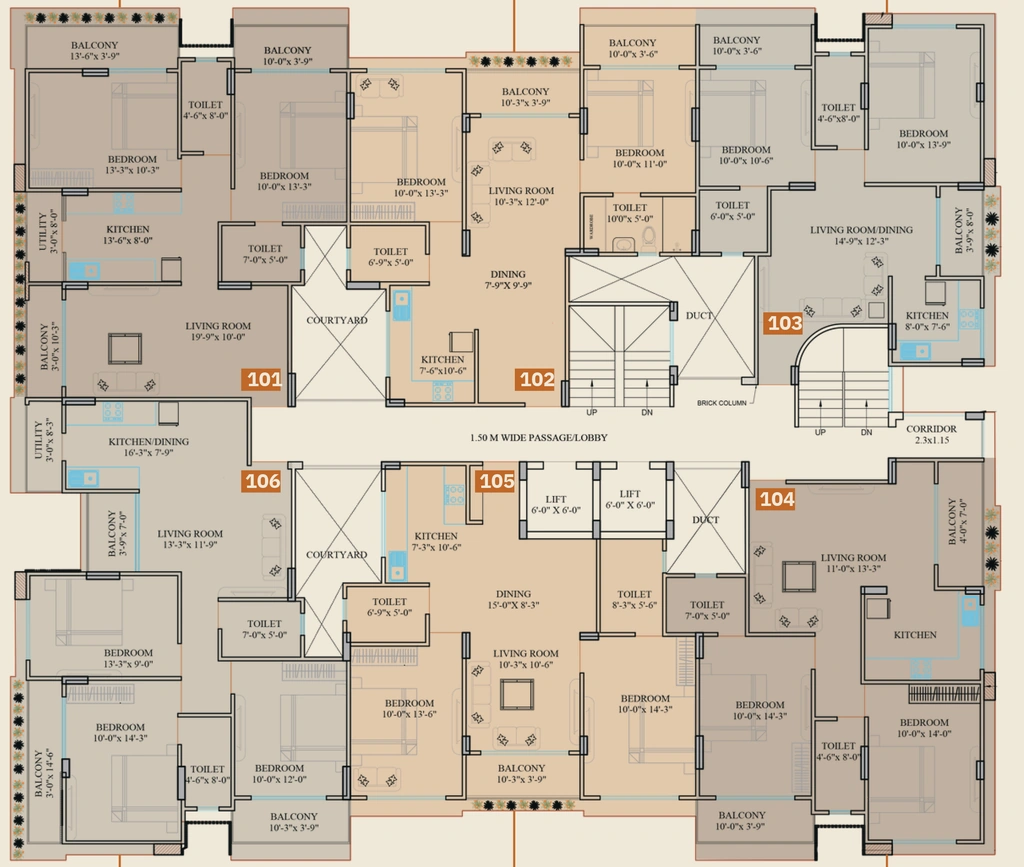 Floor Plan of Shivalika The Address in Nipania, Indore - Image 413122