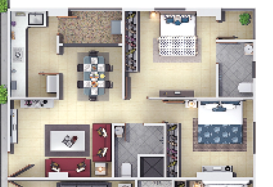 2 BHK Flat in Vertical Cliffton Pride in Pipliya Kumar, Indore - Image 922538