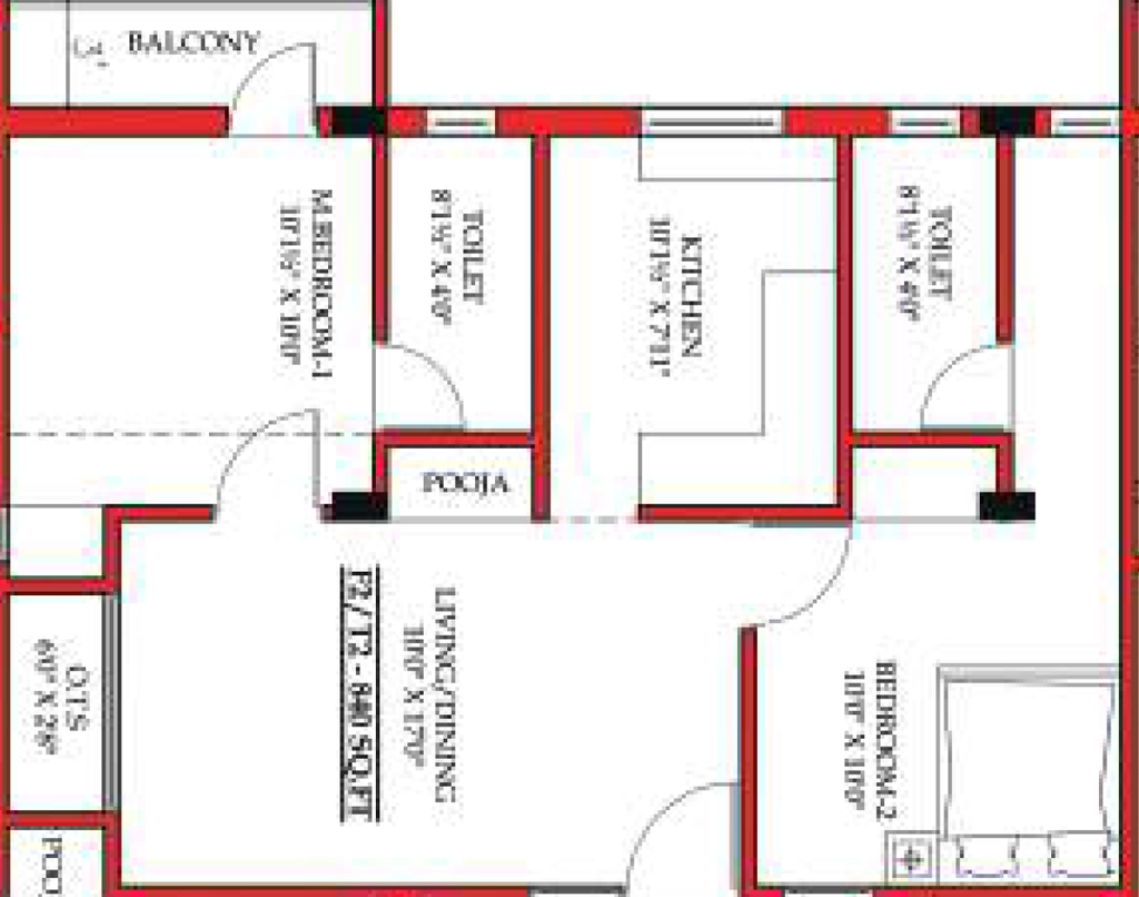 2 BHK Flat in GMR Realitys in Tambaram, Chennai - Image 922432