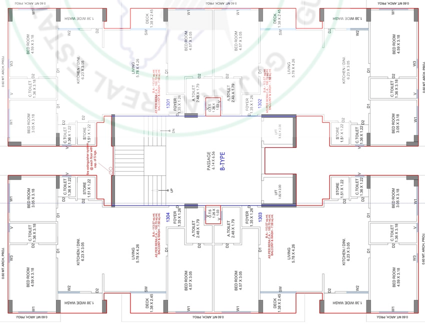 Floor Plan of Shree Hari Sky Blossom in Godadara, Surat - Image 416233