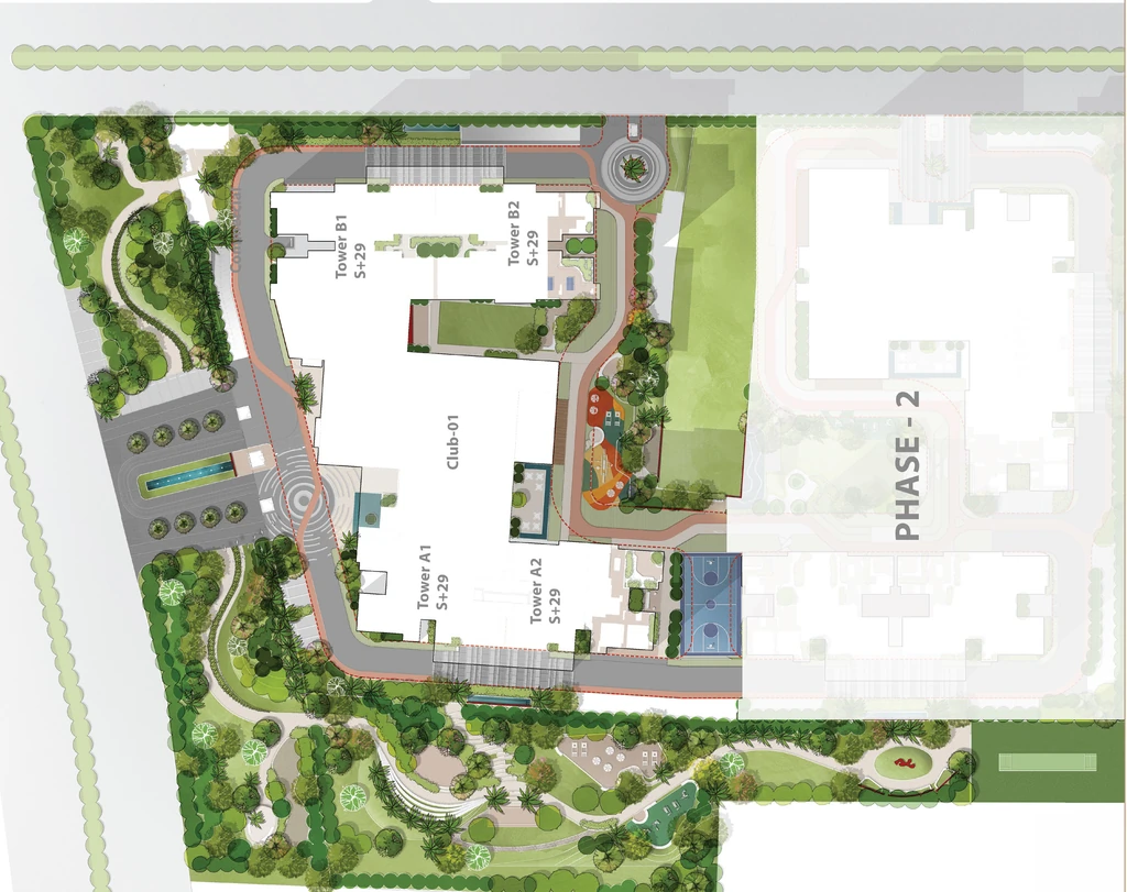 Master Plan of Aditya Rosemont Residency in NH 24, Ghaziabad - Image 412977