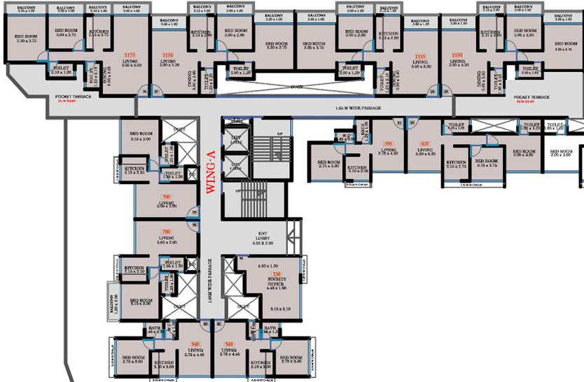 Floor Plan of Om Sai City in Dombivli, Thane - Image 23744