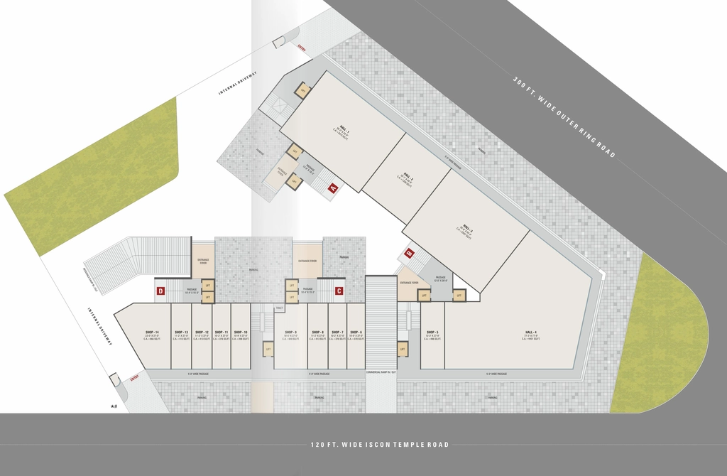 Master Plan of Commercial Vasudeva Keshav Heights in Jahangirpura, Surat - Image 413006