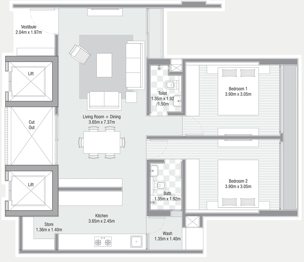 2 BHK Flat in Gamara Exotica in Ghuma, Ahmedabad - Image 922469