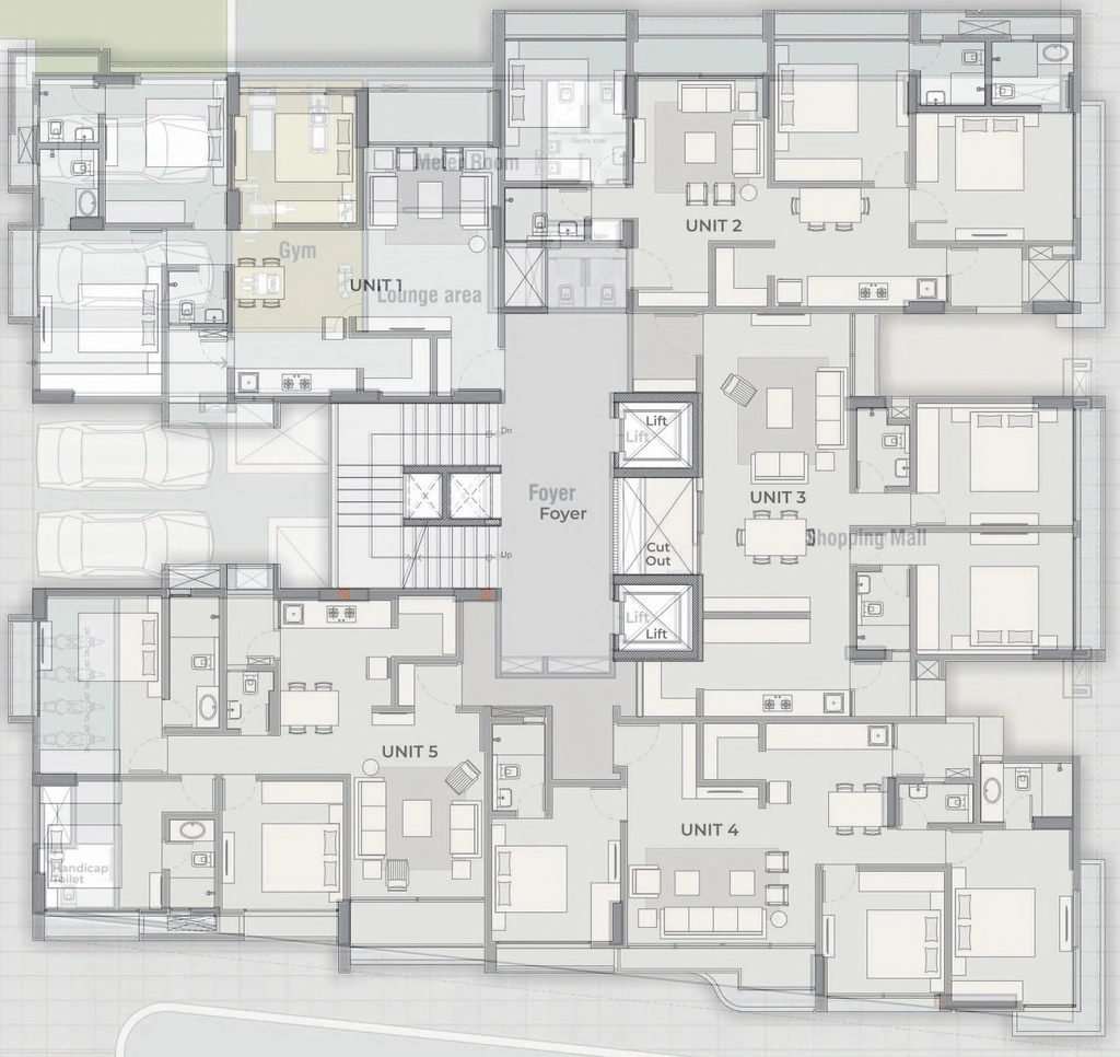 Floor Plan of Gamara Exotica in Ghuma, Ahmedabad - Image 413014