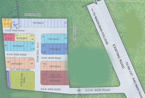 Master Plan of SS Bhavya Estate in Rangwasa, Indore - Image 413025