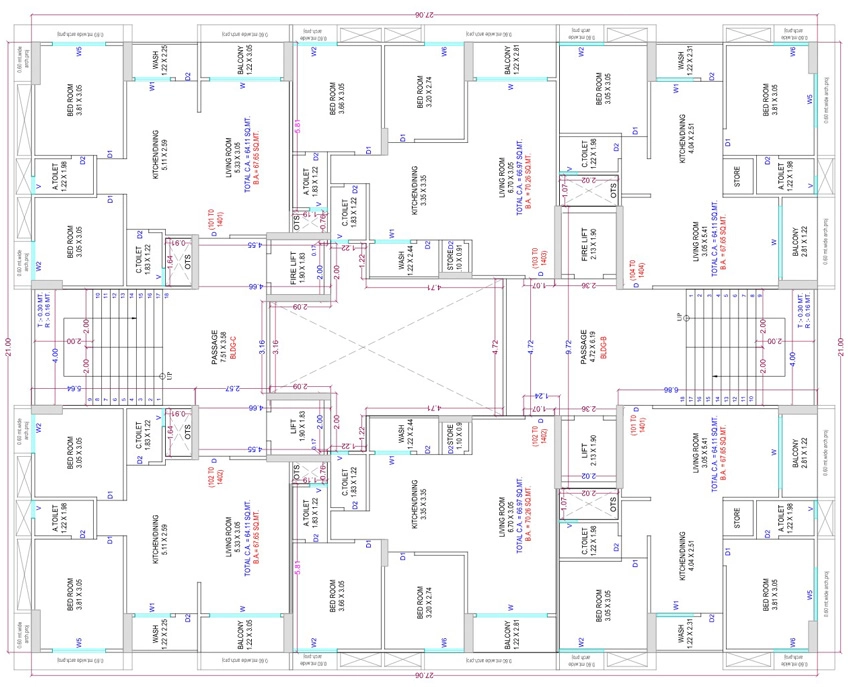 Floor Plan of Sarvatra Heights in Mota Varachha, Surat - Image 413247