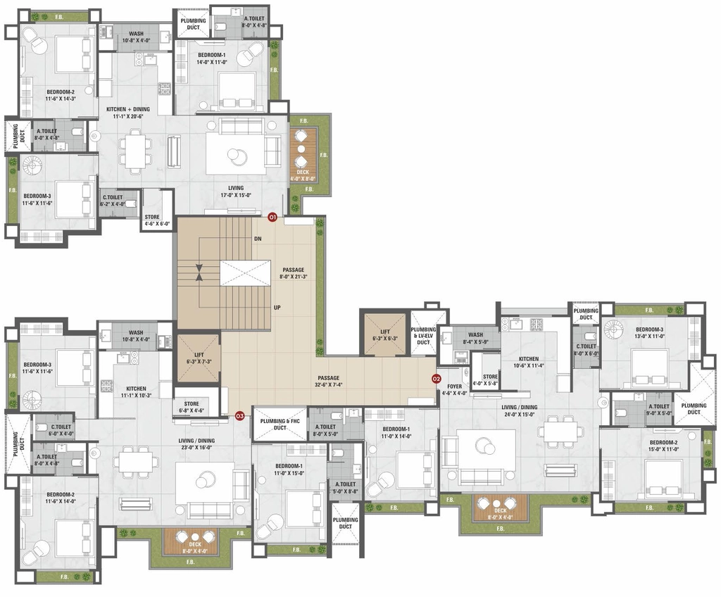 Floor Plan of Shaligram Vanam in Pal Gam, Surat - Image 413107